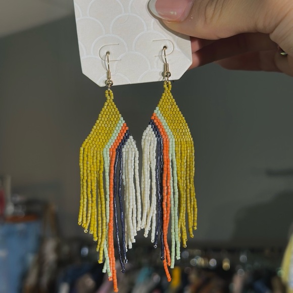 Beaded Fringe Earrings - Picture 1 of 1